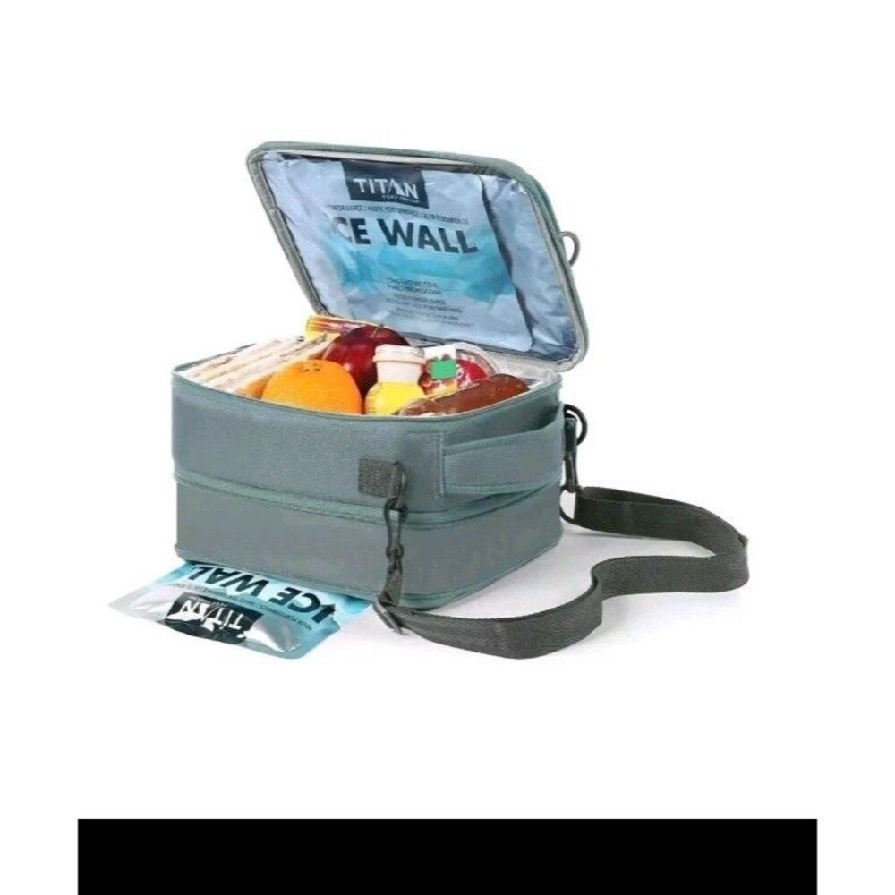 Titan Arctic Zone Molded Lunch Box + 2 Ice Walls Dark Gray NEW - Picture 2 of 7